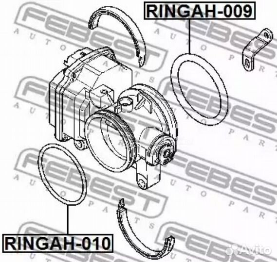 Febest ringah-009 Кольцо уплотнительное дроссельно