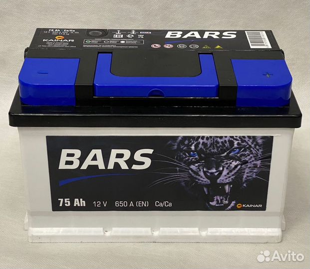 Аккумулятор Bars 75 о/п низ