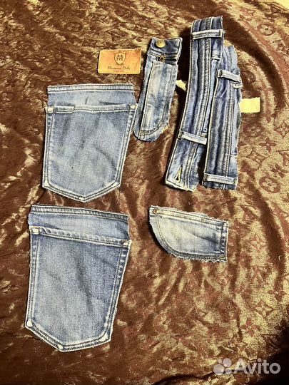 Отрезы, карманы, джинсовой ткани