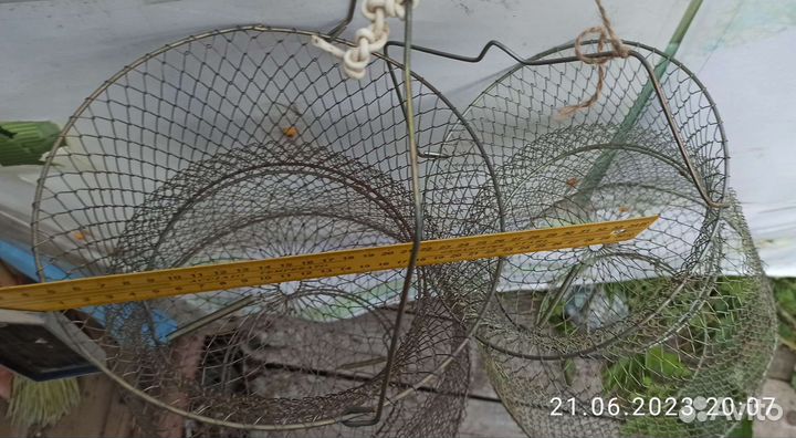 Садок рыболовный металлический. 2 шт