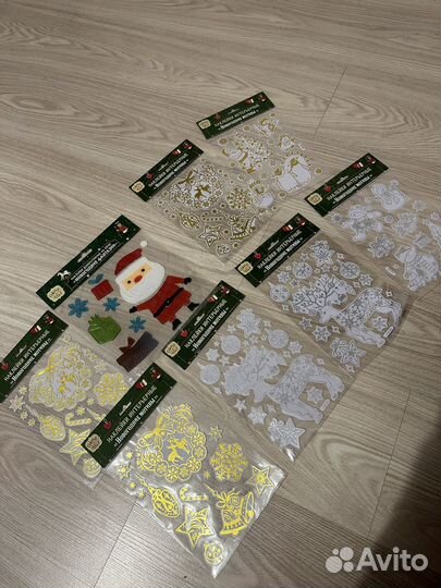 Детские наклейки новогодние