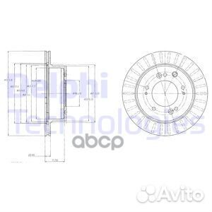 Диск торм зад.вент.315x20 5 отв. BG4331 Delphi