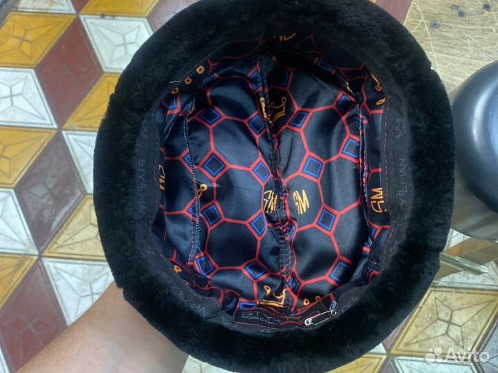 Шапка ушанка из овчины