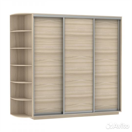Шкаф купе 2100/2400/600, без зеркал, шимо светлый