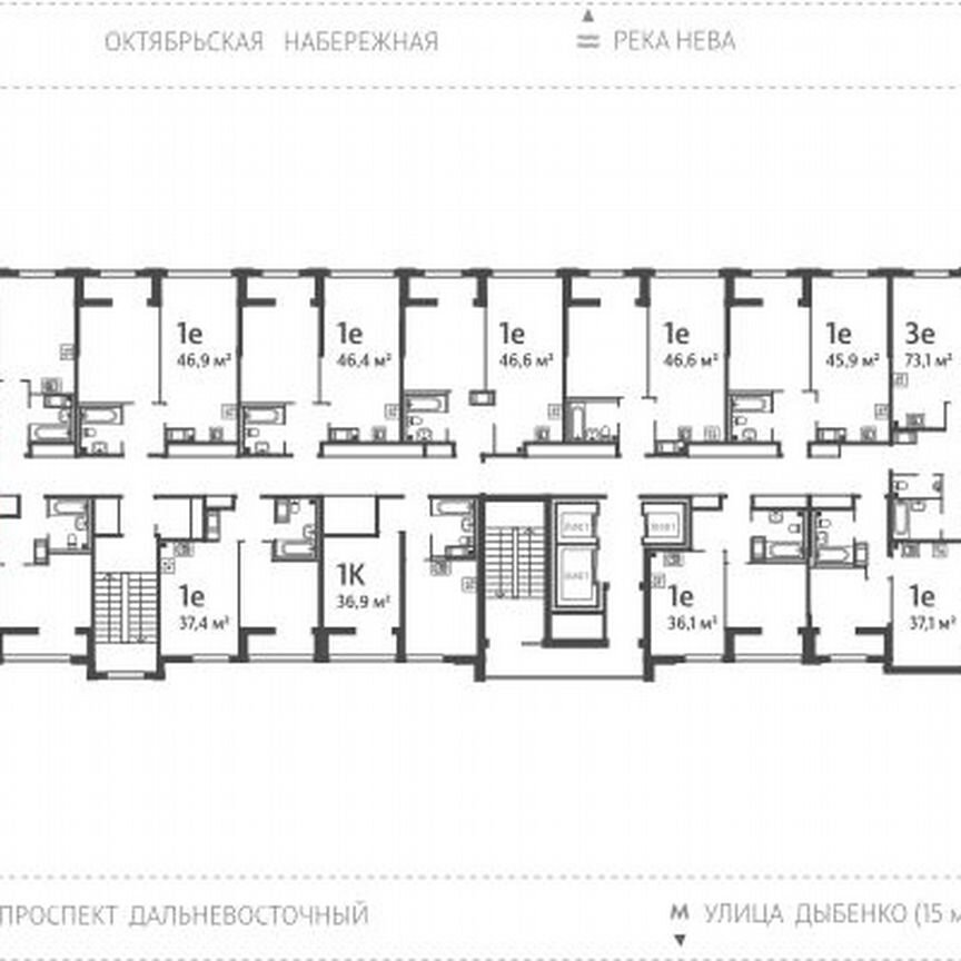 2-к. квартира, 57,9 м², 18/18 эт.