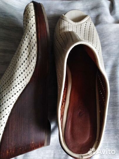 Кожаные сабо 38 размер