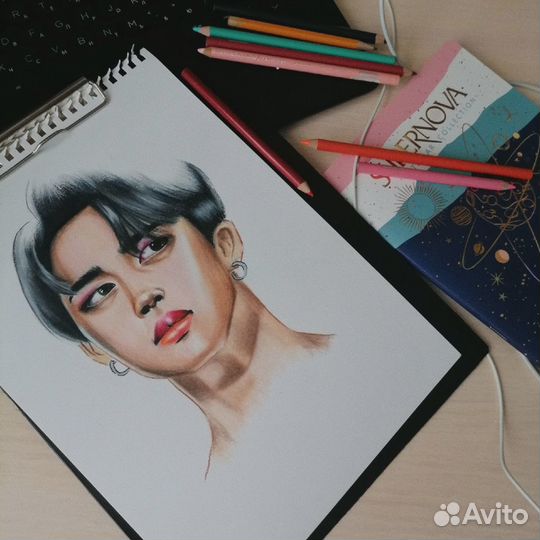 Портрет цветными карандашами на заказ