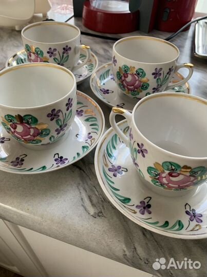 Фарфоровая чайная пара дфз Вербилки