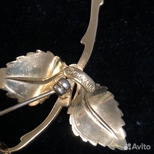 Винтажная брошь Giovanni Рождественская роза