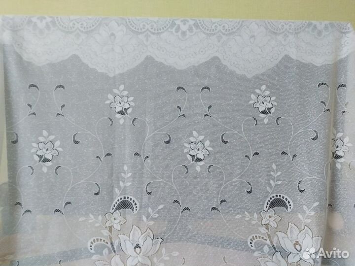 Тюль с подгибом