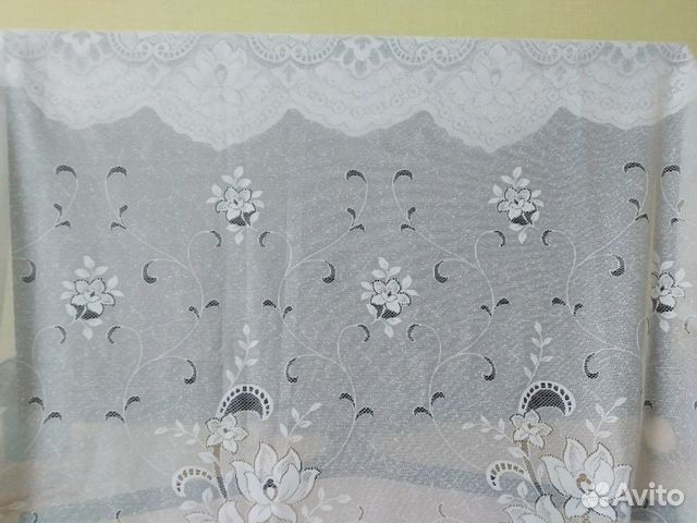 Тюль с подгибом