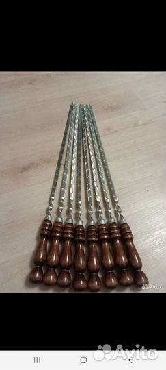 Шампура с деревянной ручкой