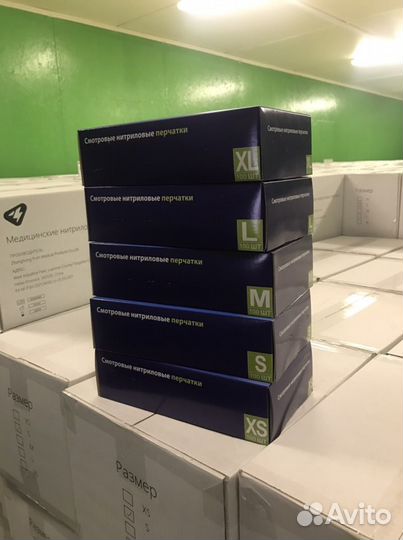 Перчатки нитриловые смотровые, не стирильные