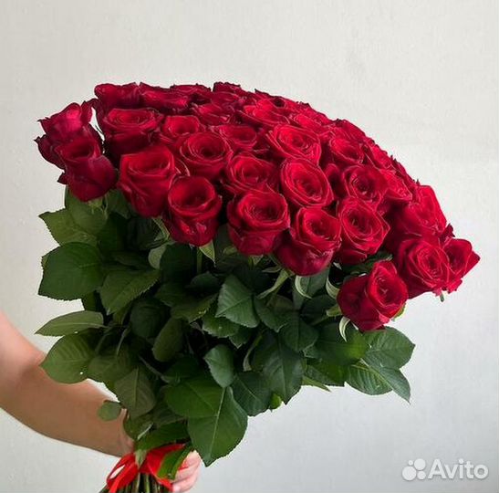 Розы букет 70см 51шт