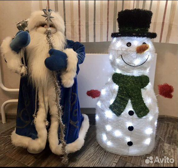 Снеговик 85 см новогодний