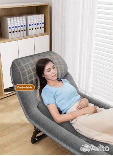 Раскладушка туристическая складная с матрасом