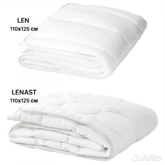 Подушки, одеяла, наматрасники IKEA для кроватки