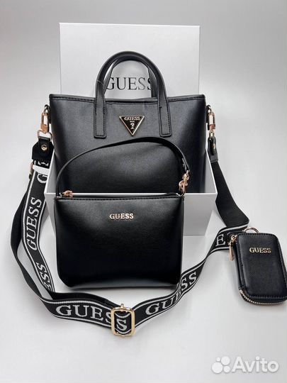 Сумка Guess Latona mini tote с двумя клатчами