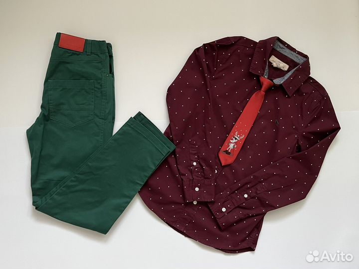 Рубашка для мальчика hm 146 джинсы Стильняшка 140