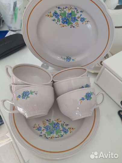 Чайный сервиз новый винтаж фарфор чайка