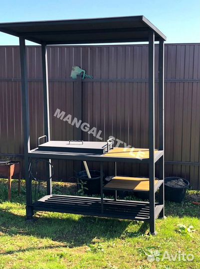Мангал с крышей