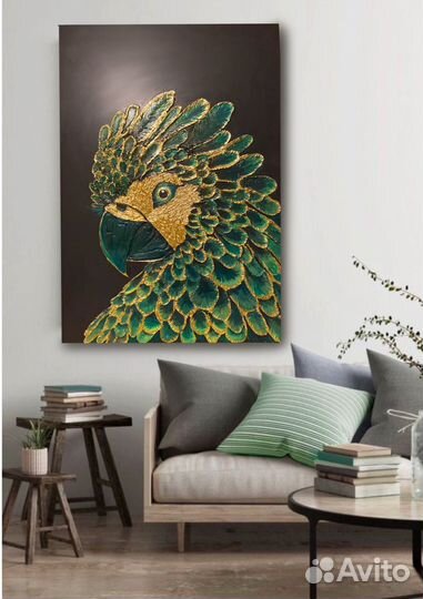 Картина Зеленый ара