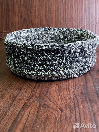 Корзинка из трикотажной пряжи