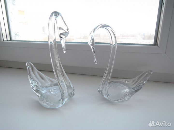 Лебеди из хрусталя СССР