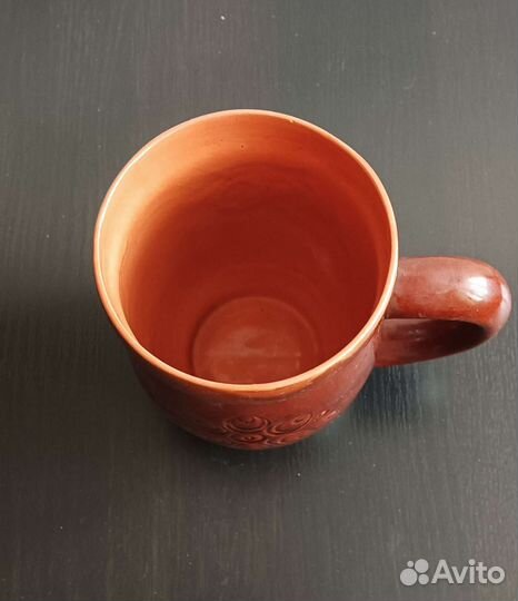 Глиняная пивная кружка 1л