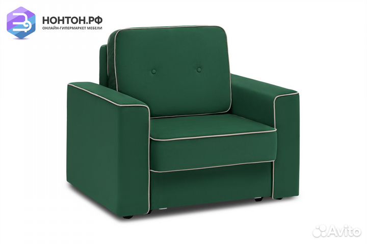 Кресло еврокнижка Берген изумрудное