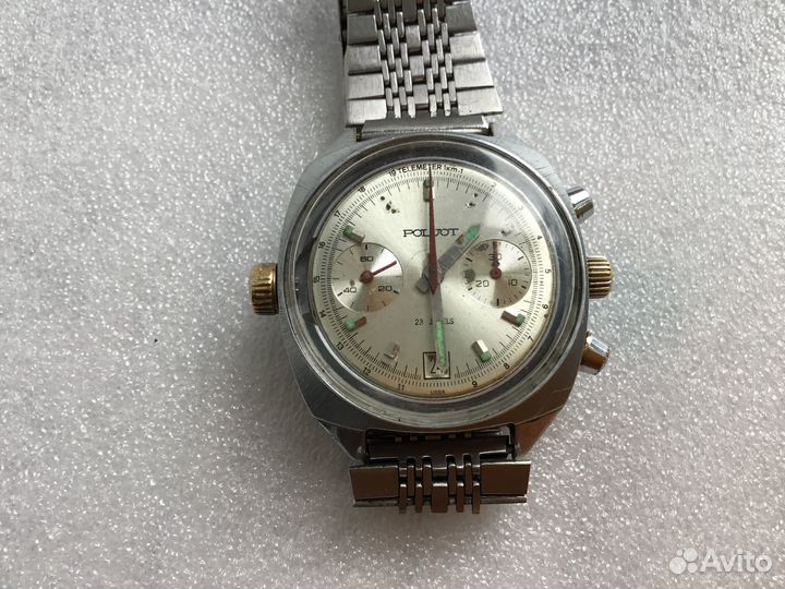 Мужские наручные часы механика Полёт, хронограф