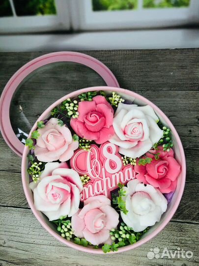 Мыло ручной работы цветы