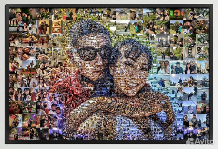 Фото-мозаика, уникальный подарок из фотографий