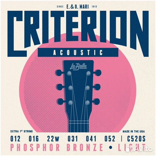 Струны для акустической гитары La Bella C520S