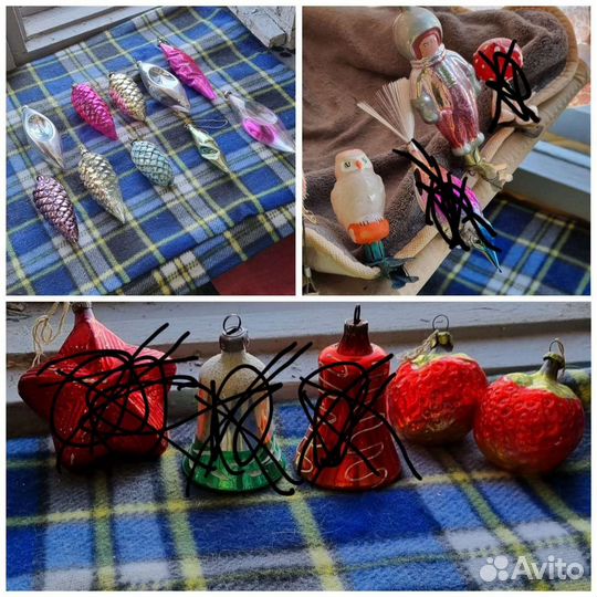 Елочные игрушки времён СССР