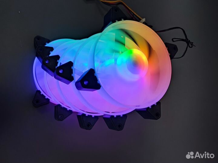 3шт + пульт Вентилятор для корпуса argb