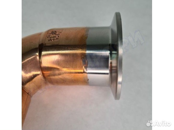 Угол (отвод) с фланцами медный 90 2