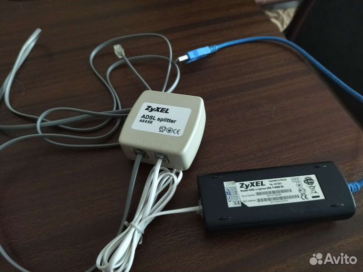 Adsl модем zuxel prestige и сплиттер