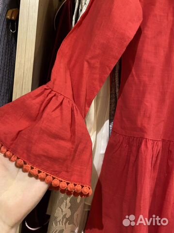 Красное платье 42-44 с открытой спиной