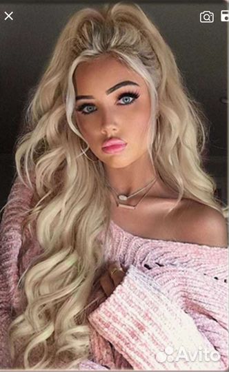 Волосы на заколках.Блонд