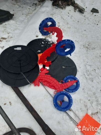 Бур для рыбалки и 4 жерлицы