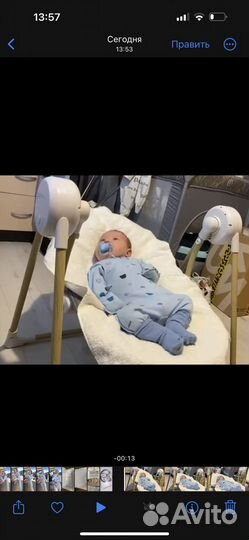 Электронные качели для новорожденных