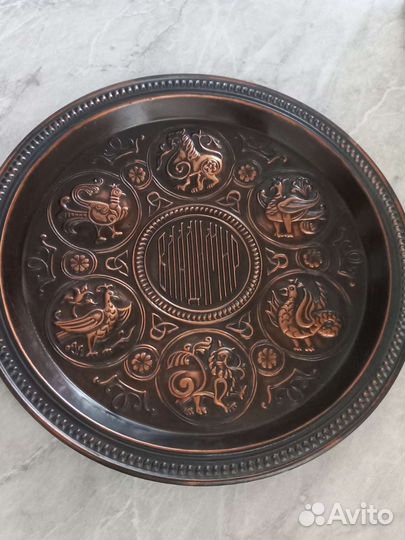 Тарелка панно Владимир медь