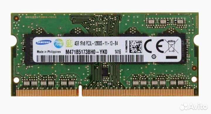 Оперативная память для ноутбука 4 гб DDR3L 1600мгц