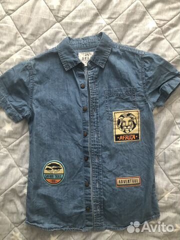 Рубашка для мальчика джинсовая