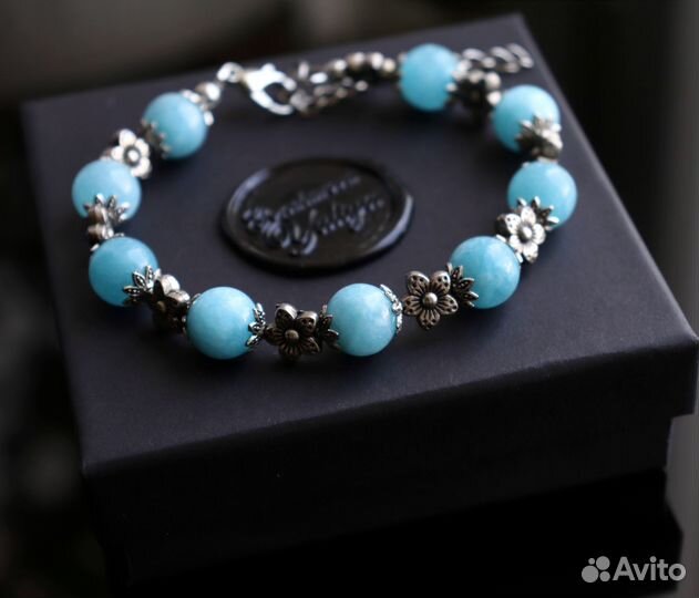 Браслет из аквамарина