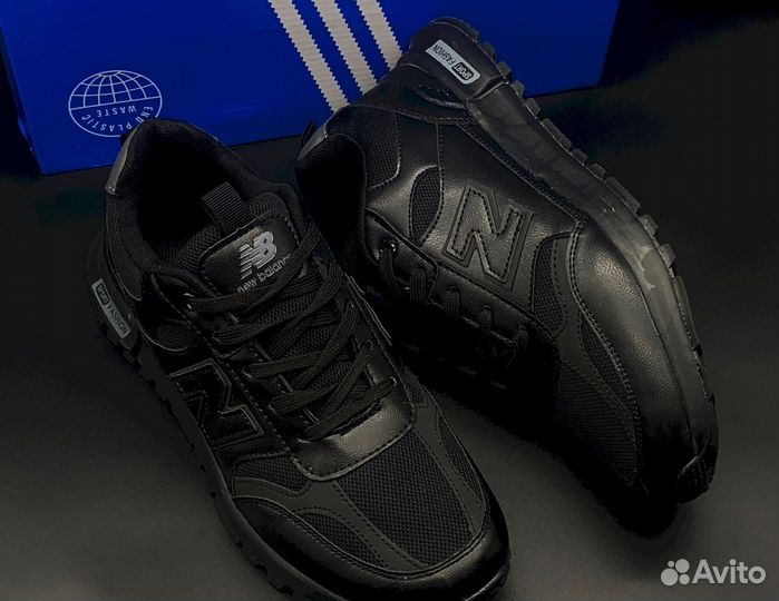 New Balance: мужские кроссовки, черные, 41-46 разм