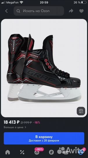 Коньки хоккейные граф