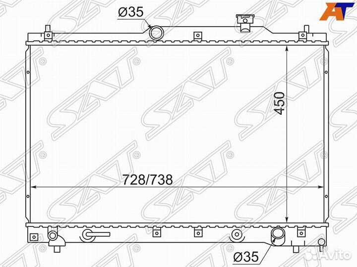 Радиатор toyota estima 2azfe 2.4 99-06