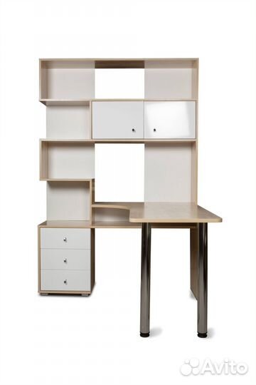 Стол ск 10 правый дуб сонома/белый, черный